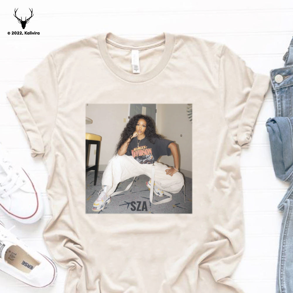 SZA Vintage Short Sleeve Casual T-shirt