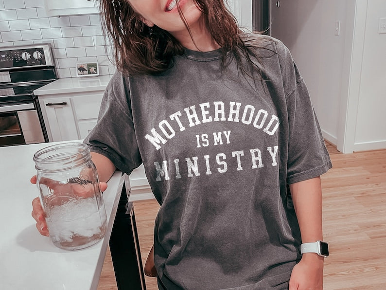Motherhood is My Ministry Faith Mom T-shirt