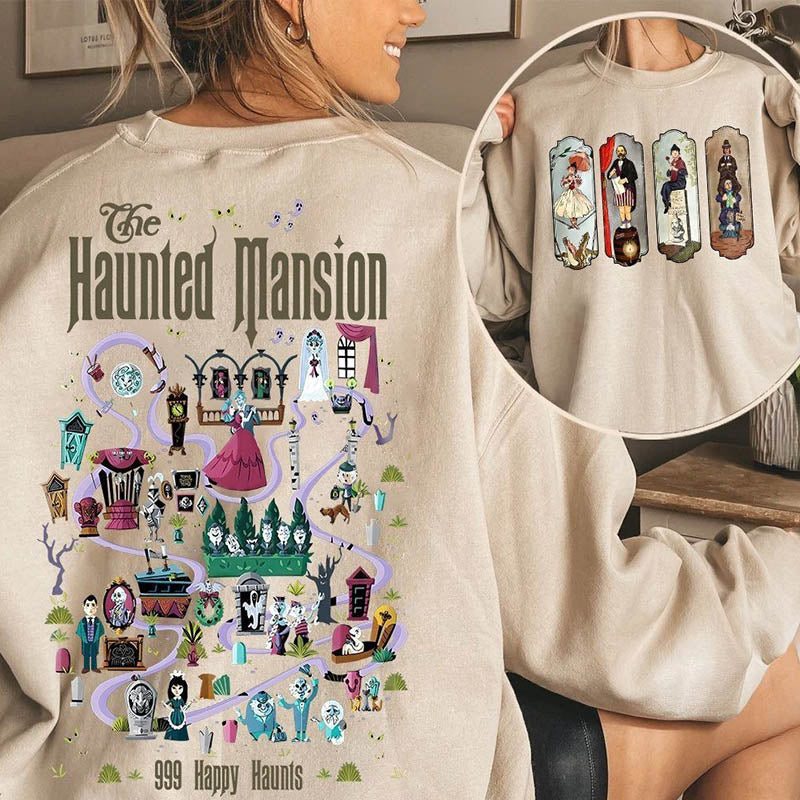 Vintage The Haunted Mansion Print Sweatshirt