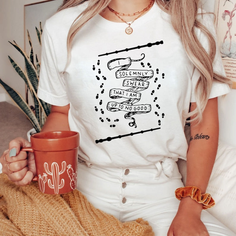 Witch And Wizard Print T-shirt