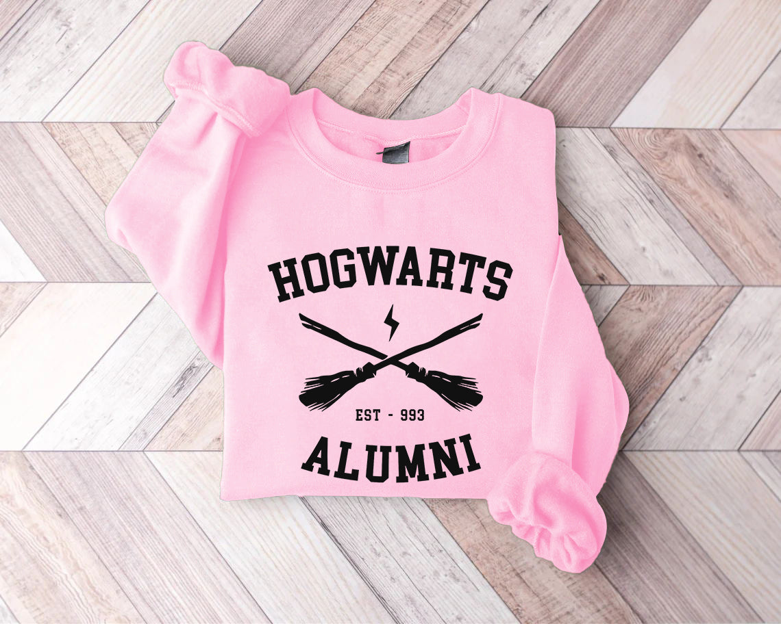 Hogwarts School Alumni Letter Print Sweatshirt