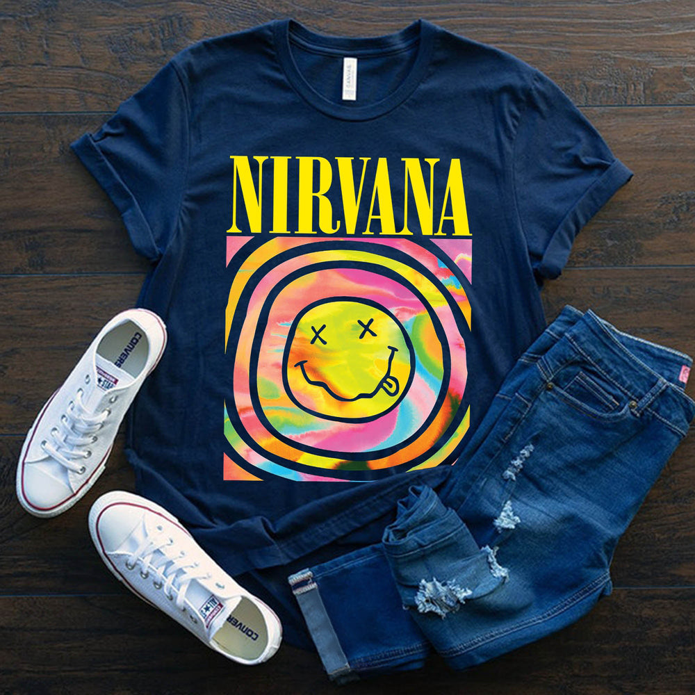 Nirvana Smiley Face T Shirt