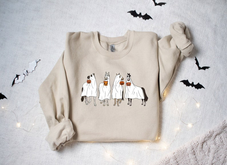 Halloween Horse Ghost Sweatshirt