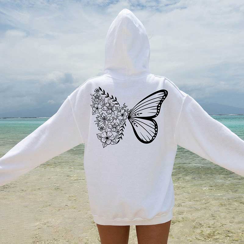 Floral Butterfly Hoodie
