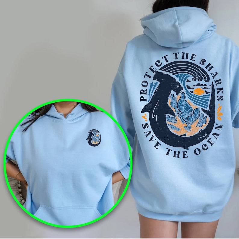 Hammerhead Shark Respect The Locals Hoodie