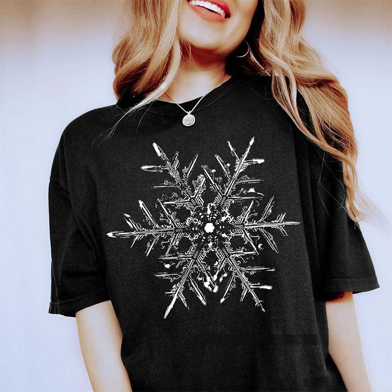 Snowflake Christmas Casual T-shirt