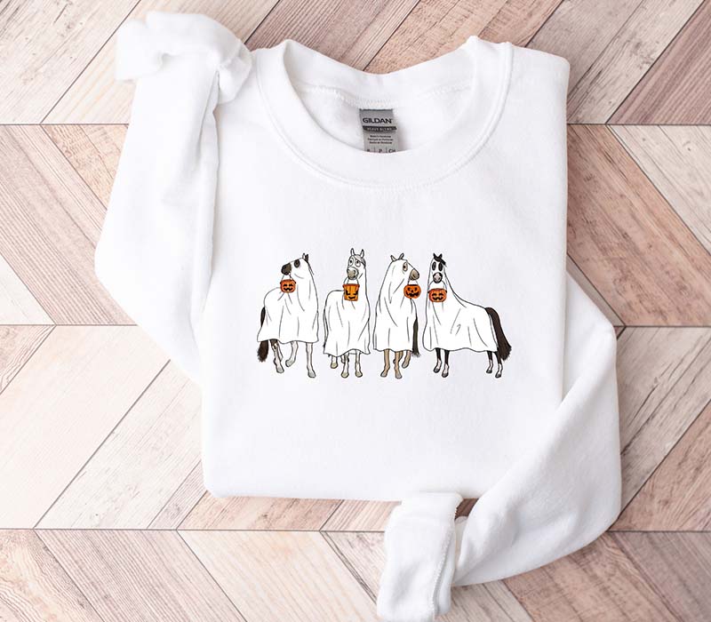 Halloween Horse Ghost Sweatshirt