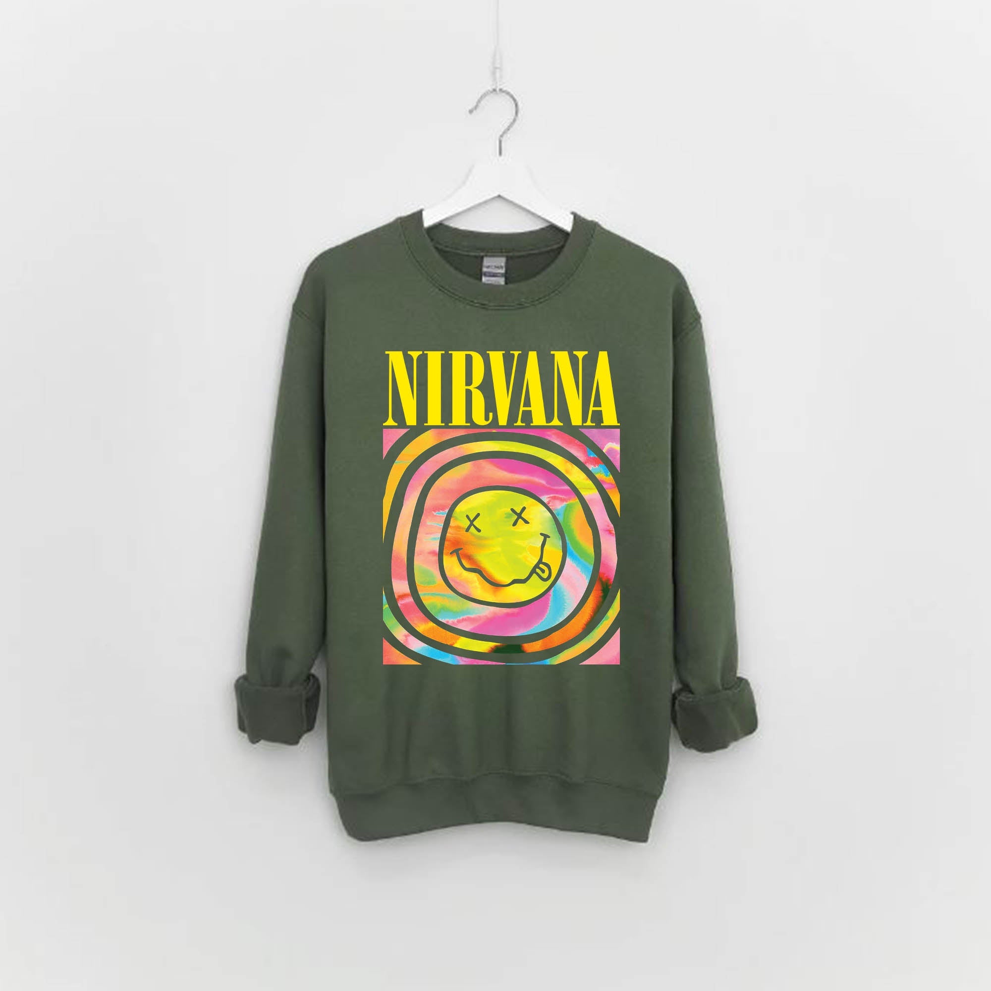 Rock Band Smiley Face Sweatshirt