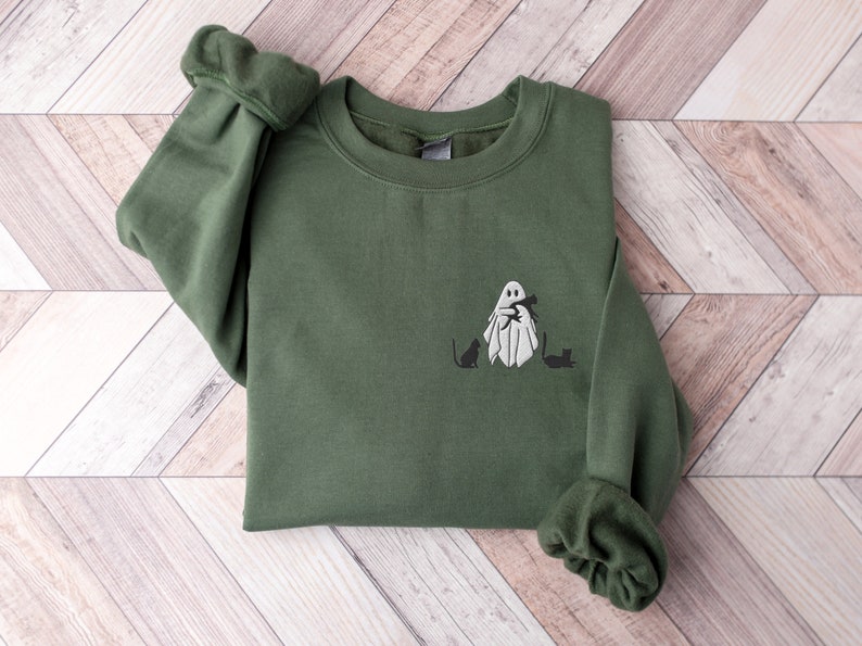 Embroidered Ghost Sweatshirt